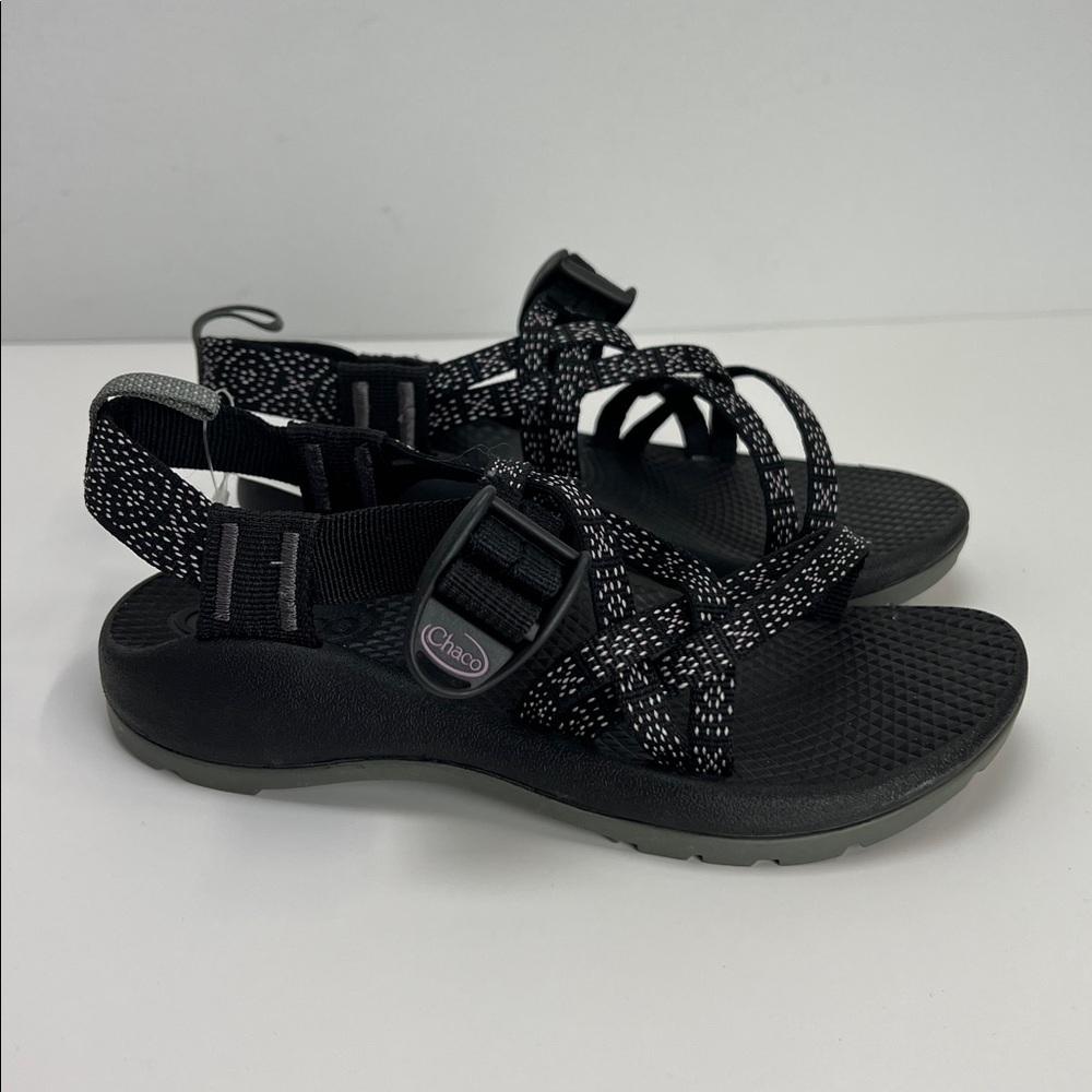Chaco ZX/1 EcoTread Sandals Kids 1 Unisex Black White Hiking Outdoors Summer New